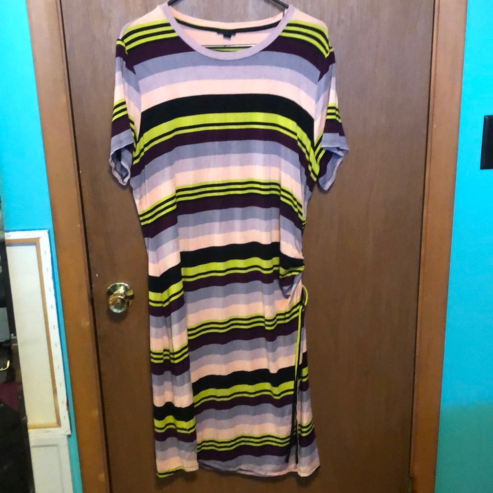Torrid size 2 striped t-shirt dress. New without tags